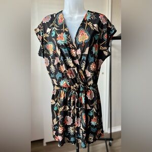 Kaileigh Multicolor Floral Wrap Romper